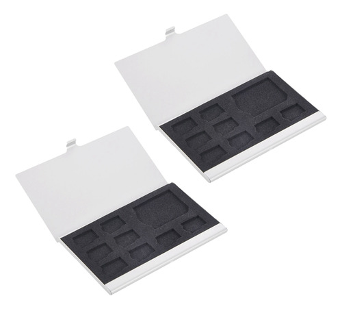 Caja Protectora De Metal C Para 2 Tarjetas De Memoria 9 Sd/s