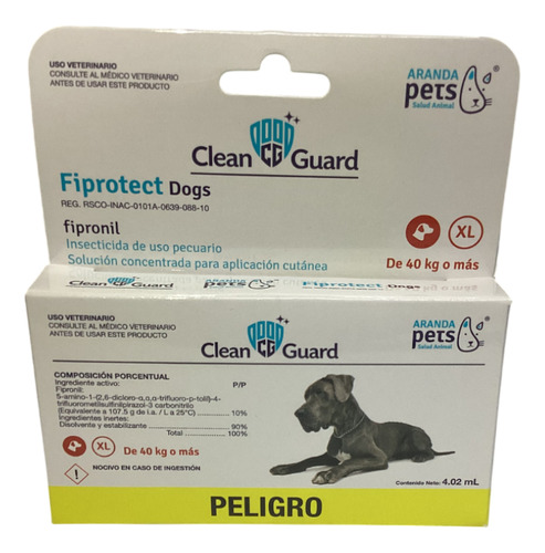 Fiprotect Perros Para 40kg O Más Pipeta Antipulgas