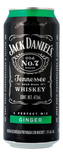 Whisky Jack Daniel's Ginger Lata 473 Ml.
