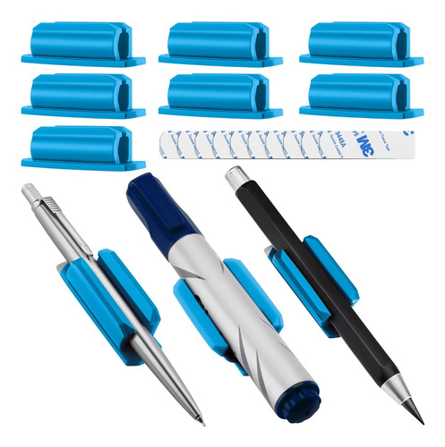 Pen Holder Set Of 10, Adhesive Pen Holder For Desk Or A...