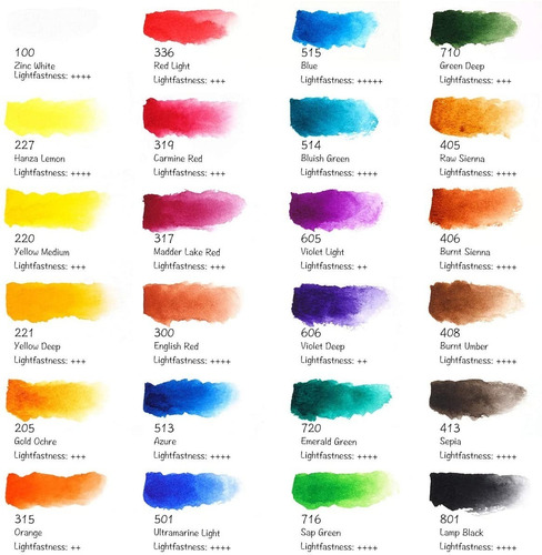 Imagen 3 de 10 de Acuarelas Paul Rubens Set De 24 Colores