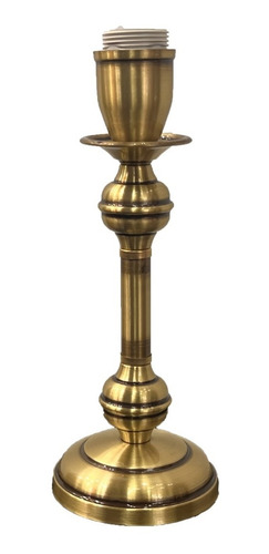 Lampara Velador Clasico De Mesa En Bronce Apto Led