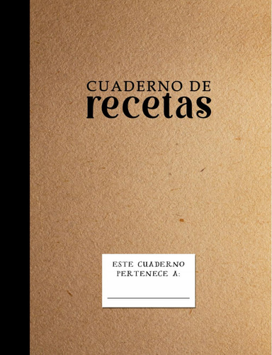 Cuaderno De Recetas (tapa Blanda): Libro De Recetas De 71p79
