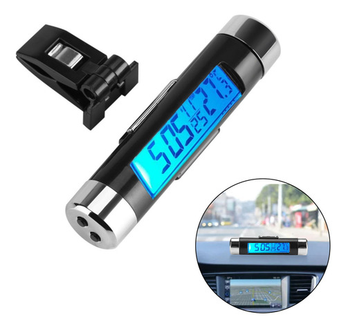 Monitor Digital Automotriz Termómetro Reloj Del Coche De Lcd