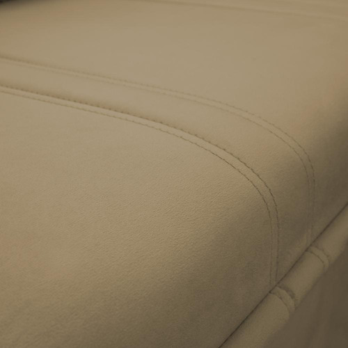 Sofá Canto London Bege Suede Velut - King House