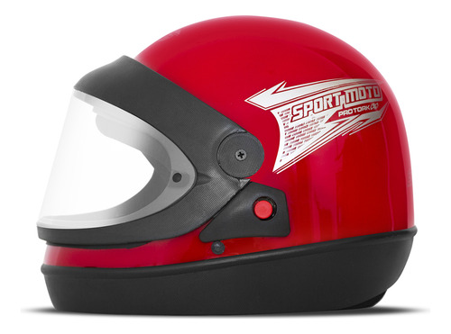 Capacete Fechado Para Motos Sport Moto Solid Viseira Cristal