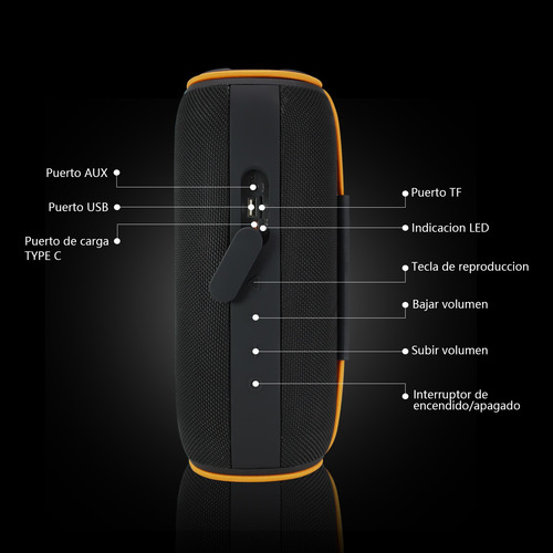 Bocinas Portatiles Bluetooth Altavoces Estéreo Con Subwoofer Negro