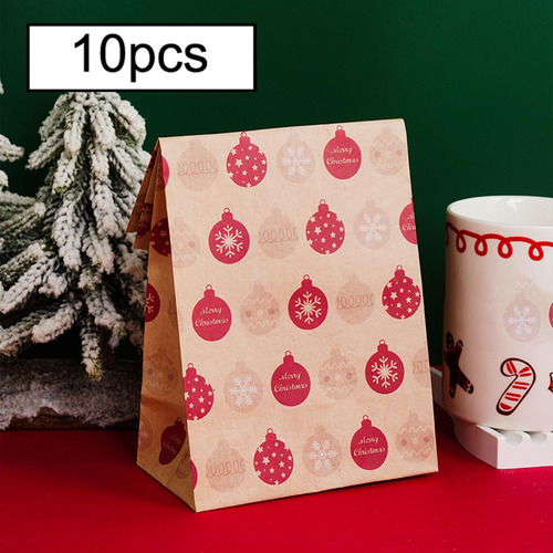 10 Bolsas Para Envolver Galletas Y Dulces, Bolsas De Rojo