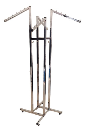 Rack Exhibidor P/ropa Con 4 Brazos Ajustable Cromado