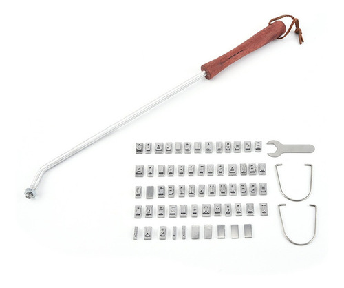 Imagen 4 de 7 de Plancha De Marca Para Barbacoa Con Letras Intercambiables, B