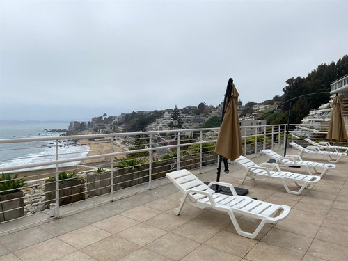 Venta Departamento En Concón De 3 Dorm. Primera Linea Playa