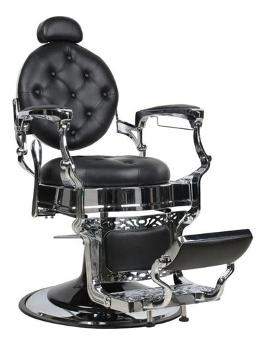 Sillon Hidráulico De Barbero Reclinable, Plateado Plateado Reclinable Redonda