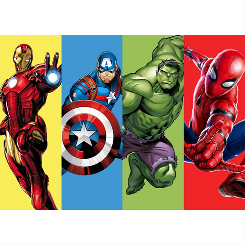 Art.fiesta Cumpleaños Infantil Banner Cartel Avengers 