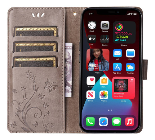 Capa De Telefone Para iPhone, Capa De Couro, Compartimento P