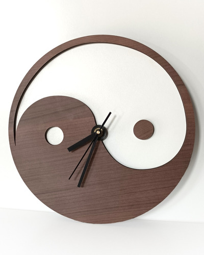 Reloj De Pared De Madera Analógico Diseño Shangai 40x40