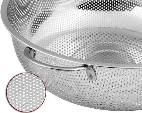 Colador Escurridor De Cocina Acero Inoxidable Con Base 25cm