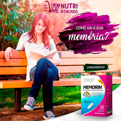 Fonte De Fósforo E Magnésio Memorin 60 Capsulas Maxinutri