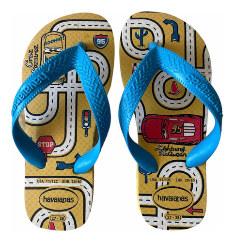 Sandalias Havaianas Cars Niño Chanclas Flip Flops T. 27-28