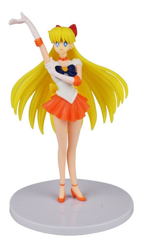 Sailor Moon Sailor Venus Figura De Coleccion Con Base