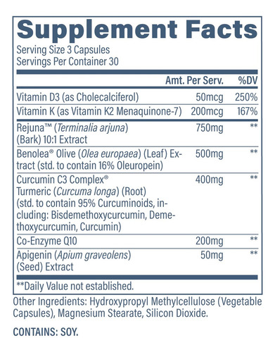 Revive Heart Cardiobascular Libre De Gluten 90 Capsulas Sabor Sin Sabor