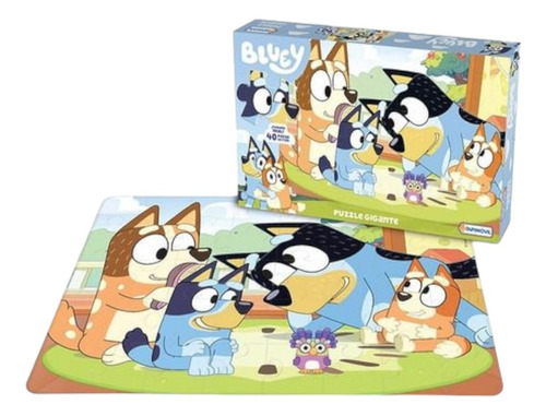 Puzzle Gigante Bluey 40 Piezas  Rompecabeza  Didactico 