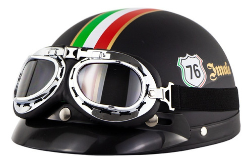 Casco Vintage De Moto Con Parabrisas, Personalizado