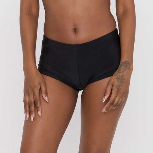 Bottom Mujer Short Mujer Negro Liso Corona