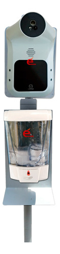 Pedestal + Kit Dispensador Gel Antibacterial Y Termómetro V6