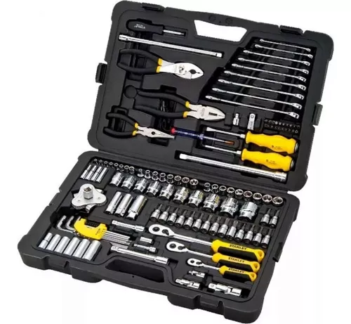 Juego Set Caja Herramientas Stanley 125 Piezas Llaves Tubos