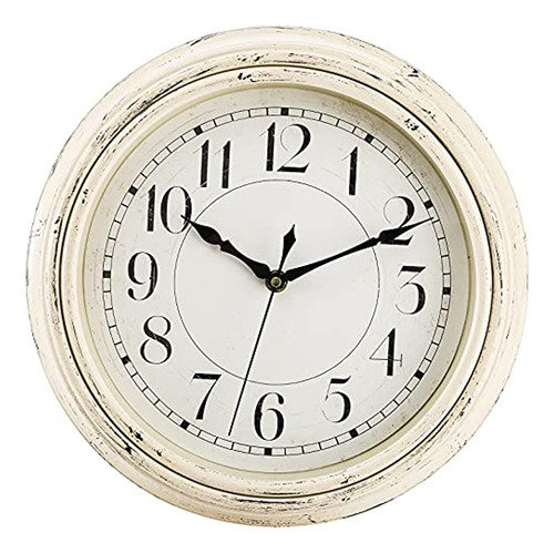Reloj De Pared Silencioso Peohud, Reloj Redondo De Cuarzo Si