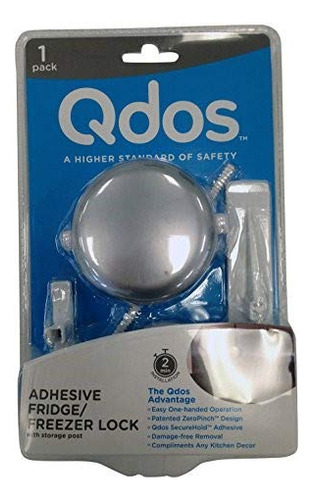 Qdos - Cerradura Adhesiva Para Nevera/congelador, Facil Oper