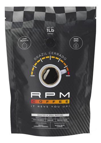 Café Brasil Cerrado Premium De 1 Libra Rpm, Tostado Medio .