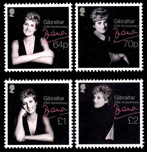 Lady Diana - Gibraltar 2017 - Serie Mint - Scott 1632-35