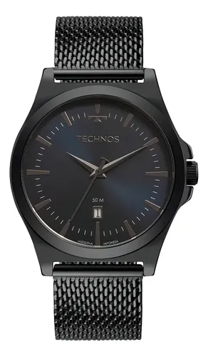Relógio Analógico Technos Masculino Aço Inoxidável 2115NCD/1F Preto