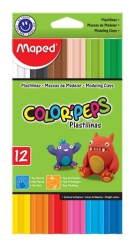 Plastilina Maped Color Peps Surtidos Caja X 12 Barritas