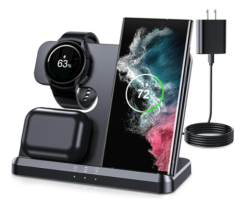 Wireless Charger For Samsung, Swio 3 In 1 Charging Station F