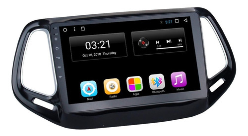 Auto Radio Android Jeep Compass 2017-2019 1gb + 16gb