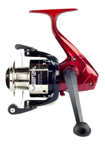 Molinete De Pesca Neo Plus Vista 1000 Fricção Dianteira Cor Vermelho Lado da manivela Esquerdo