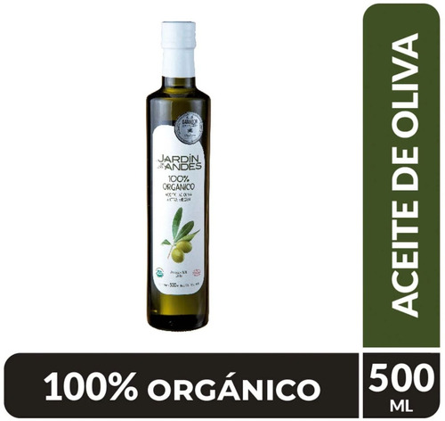 Aceite De Oliva Orgánico Jardín De Los Andes, 500 Ml, Usda