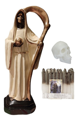 Figura Decorativa Santa Muerte + Velas+ Incluye Oración 