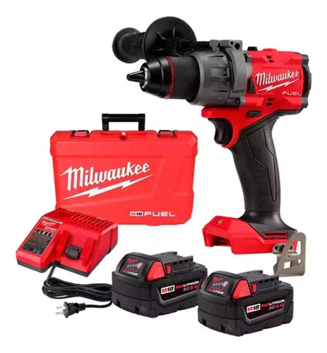 Taladro Percutor Inalambrico Fuel M18 Milwaukee 2904-259 Color Rojo