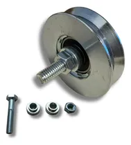 Comprar Rueda De Acero Canal V 80mm Con Rulemán Para Portones Corredizos, Alta Resistencia Y Durabilidad, Rodamiento Suave, Fácil Instalación Ideal Uso Residencial E Industrial