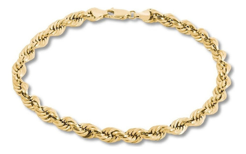 Pulsera Torzal Torsal 10k Oro Solido Italy 18cm Diámetro 6 cm Largo 21 cm