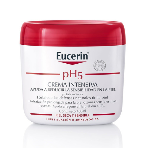 Imagen 1 de 1 de Crema líquida Eucerin Intensiva PH5 en frasco 450 ml