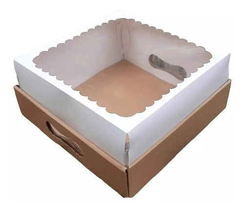 Caja-bandeja C/visor 25x25x12 - Desayunos Picadas X 10und.