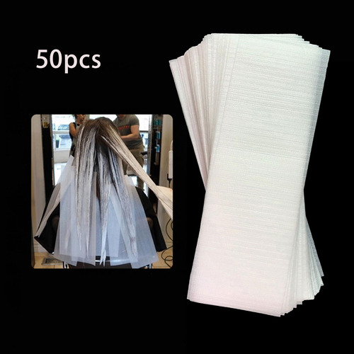 50x Papel De Tinte Para El Cabello Hoja Separadora Tiras