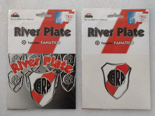 2 Calcomanías Oficiales De River Plate En Blíster Cerrado