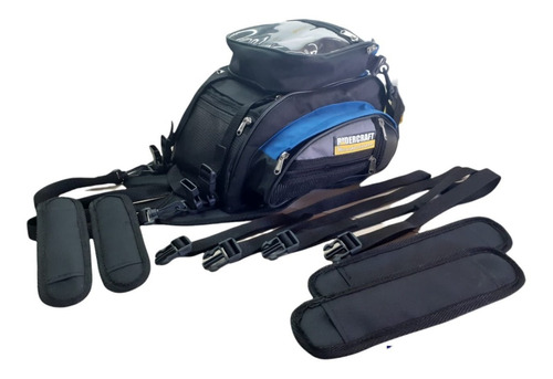 Bolso Tanque& Mochila Tour Std 16 L Ridercraft Azul Combin.