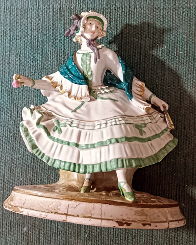 Antigua Dama De Porcelana Austriaca