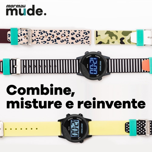 Relógio Mormaii Mude Masculino Feminino Digital + Pulseira